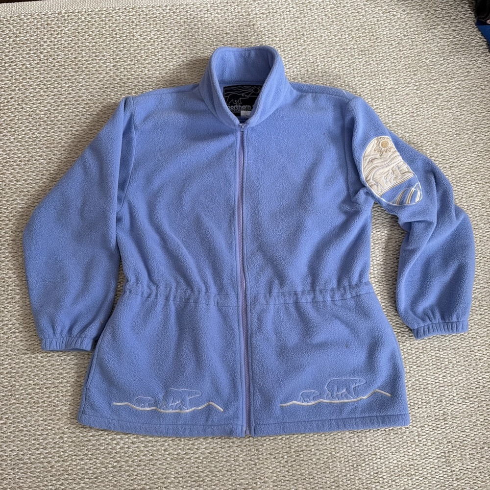 Vintage Northern Sun Canada Polar Bear Fleece Jacket Coat. XL Women's Refections